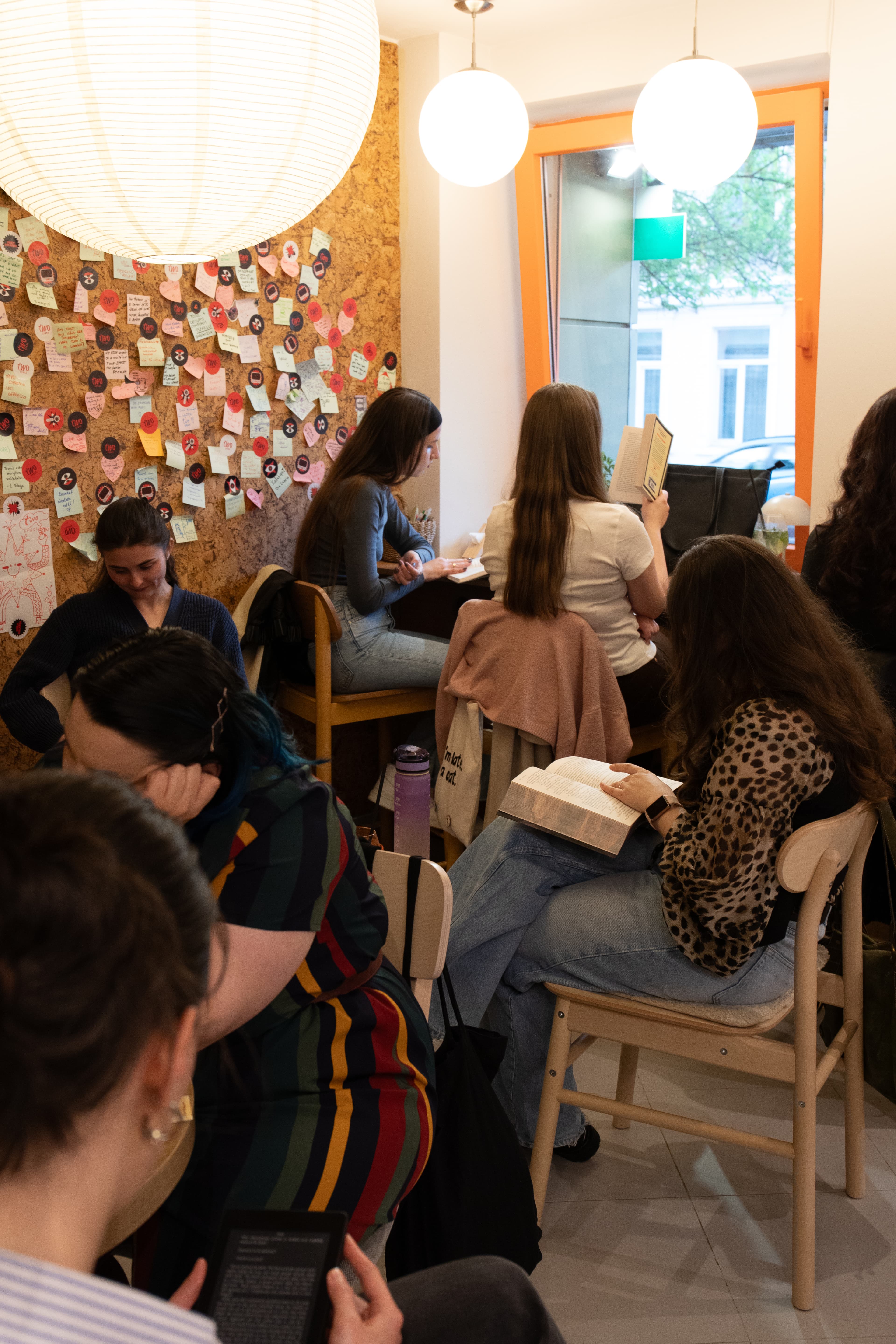 Book club gathering at Two Space